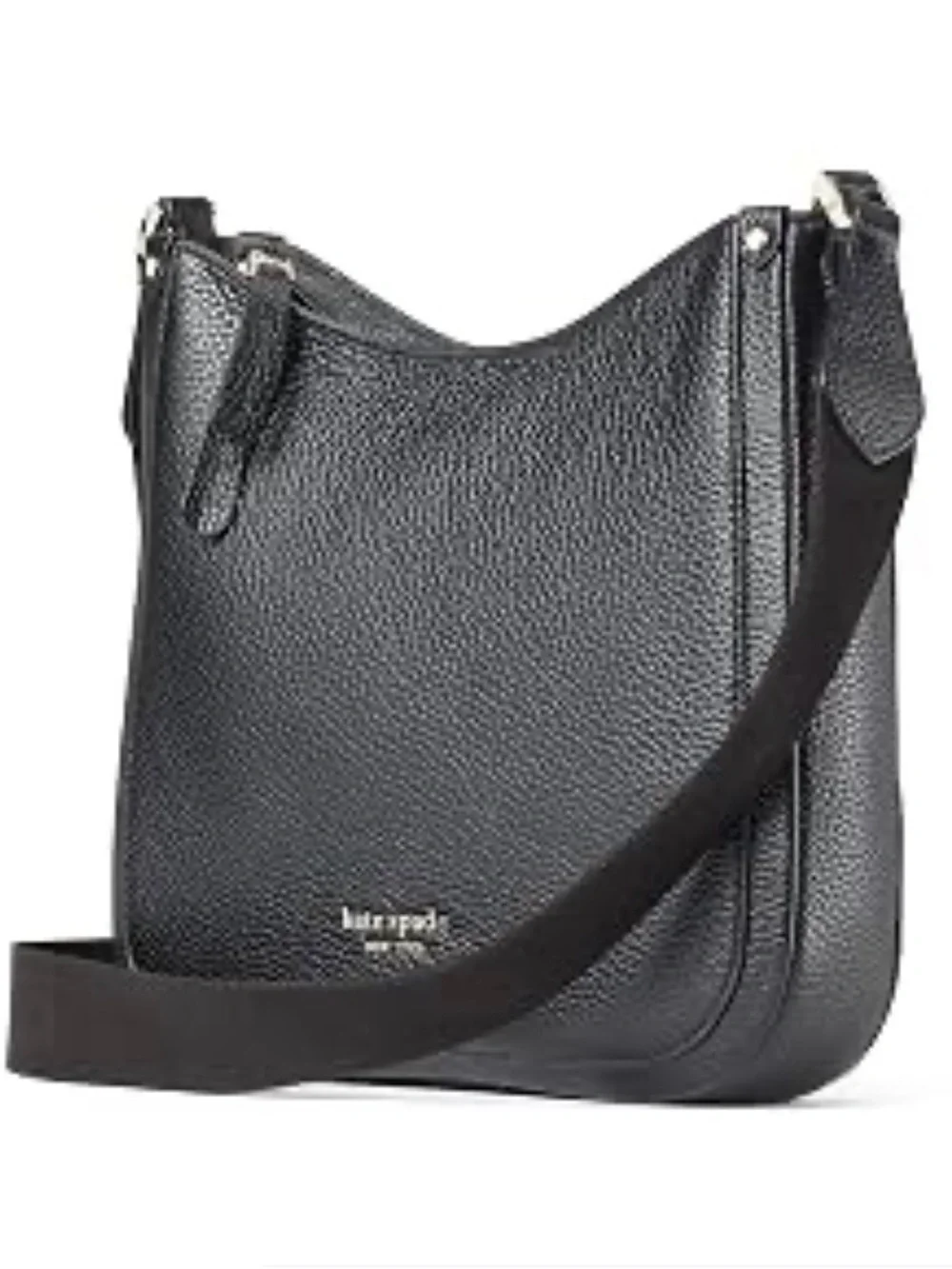kate spade black Roulette Medium Crossbody Leather